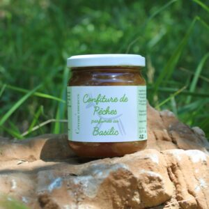 confiture peche basilic