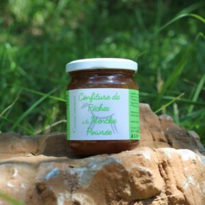 confiture peche menthe