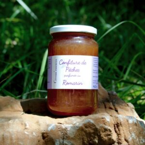 confiture peche romarin